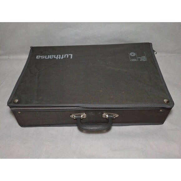 Vintage Lufthansa Crew Pilot Folding Suitcase, 1972 Munich Olympics (Rare Find) - Picture 4 of 12